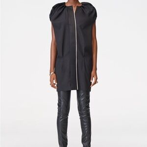 Zara Black Piped cocoon dress